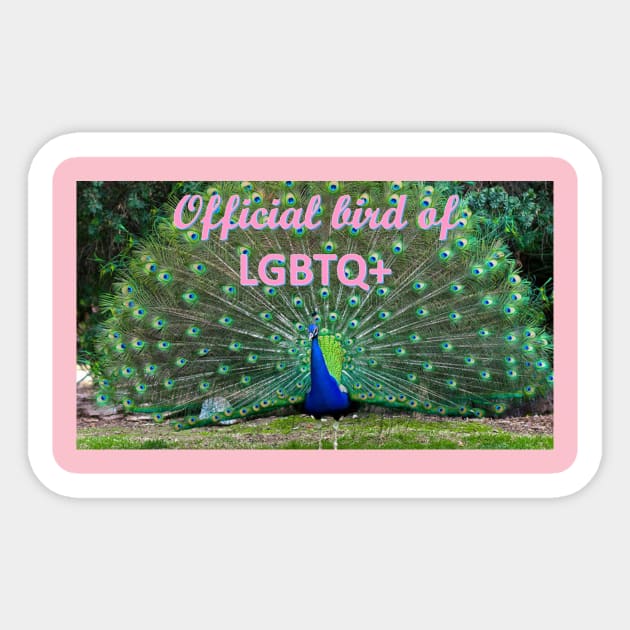 Gay Pride LGBTQ+ Official Bird Sticker by Battlefoxx Living Earth